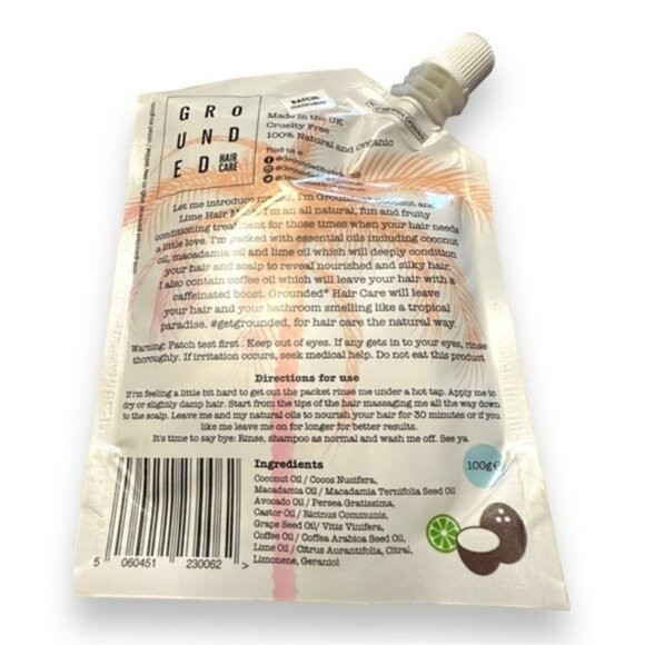 Coconut Lime Hydrating Natural Hair Mask Grounded Haircare - Picture 2 of 2
